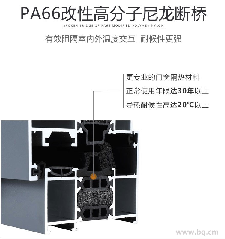 廠(chǎng)家直銷(xiāo) 鋁合金斷橋平開(kāi)窗 隔熱隔音鋁合金門(mén)窗 窗紗一體平開(kāi)窗 莜歌鋁合金門(mén)窗示例圖8